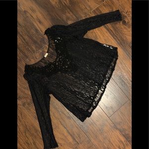 Long sleeve lace top